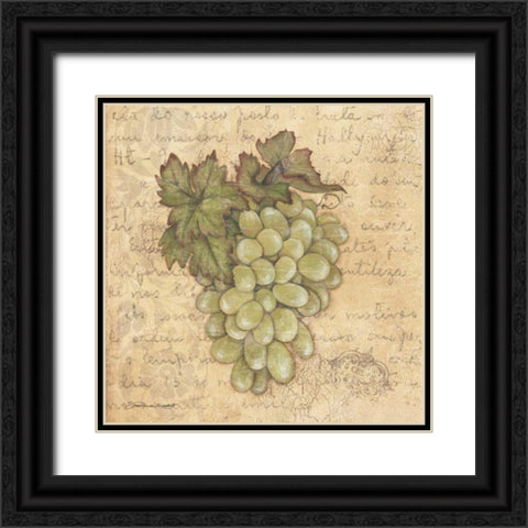 Grapes IV Black Ornate Wood Framed Art Print with Double Matting by Marrott, Stephanie