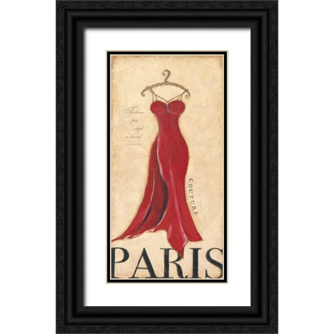 Paris Black Ornate Wood Framed Art Print with Double Matting by Marrott, Stephanie