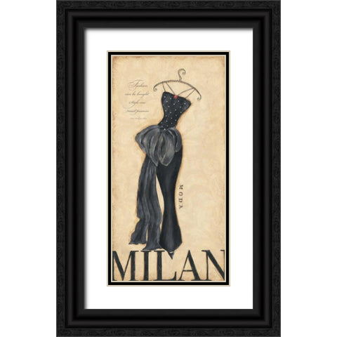 Milan Black Ornate Wood Framed Art Print with Double Matting by Marrott, Stephanie