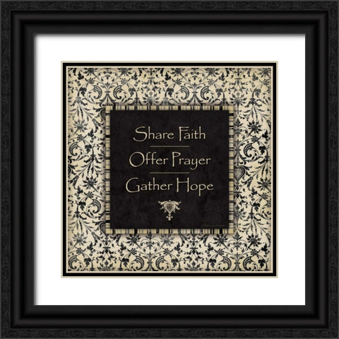 Share Faith Black Ornate Wood Framed Art Print with Double Matting by Marrott, Stephanie