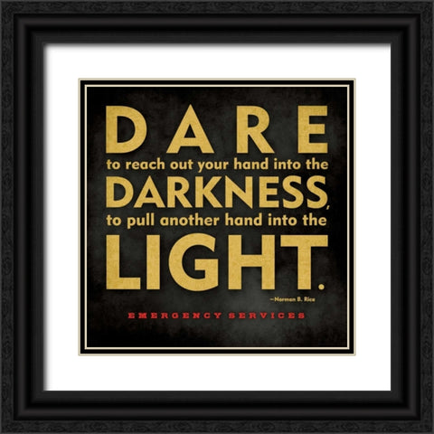 Emergency Services - Darkness Black Ornate Wood Framed Art Print with Double Matting by Marrott, Stephanie