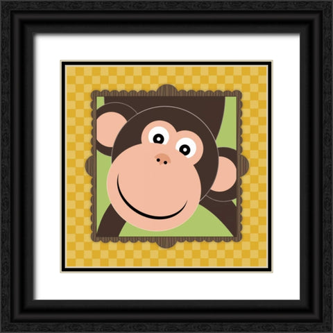 Monkey Face I Black Ornate Wood Framed Art Print with Double Matting by Marrott, Stephanie
