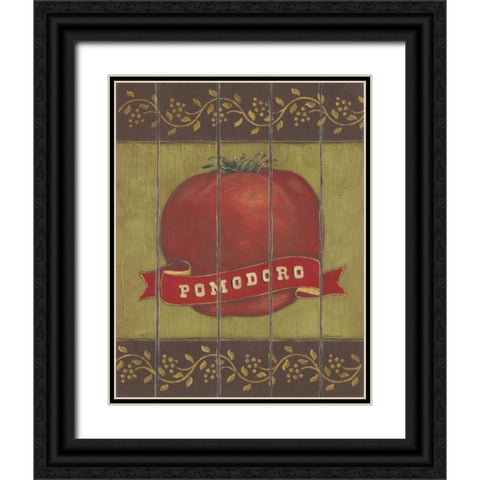 Pomodoro Black Ornate Wood Framed Art Print with Double Matting by Marrott, Stephanie
