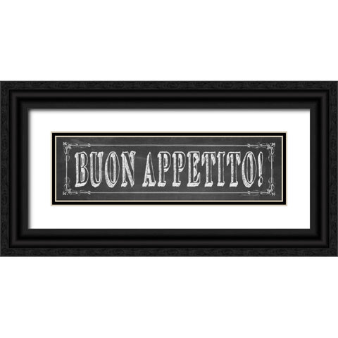 Buon Appetito Black Ornate Wood Framed Art Print with Double Matting by Marrott, Stephanie