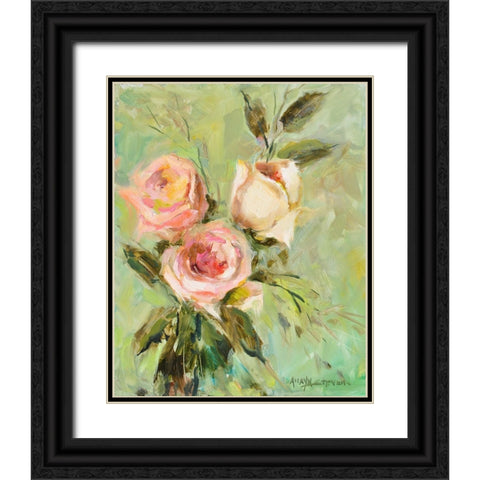 Still Life #9 Black Ornate Wood Framed Art Print with Double Matting by Stevens, Allayn