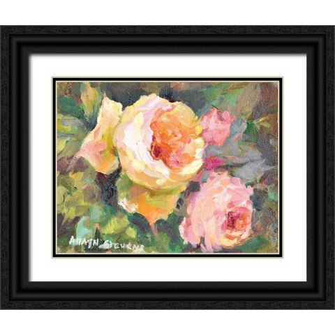 Still Life #10 Black Ornate Wood Framed Art Print with Double Matting by Stevens, Allayn