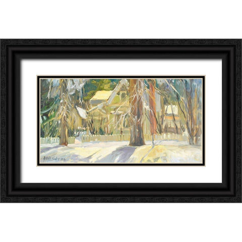 Grandmas House Black Ornate Wood Framed Art Print with Double Matting by Stevens, Allayn