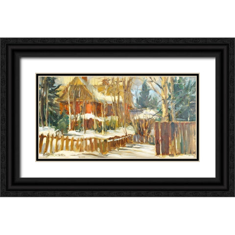 Maine Afternoon Black Ornate Wood Framed Art Print with Double Matting by Stevens, Allayn
