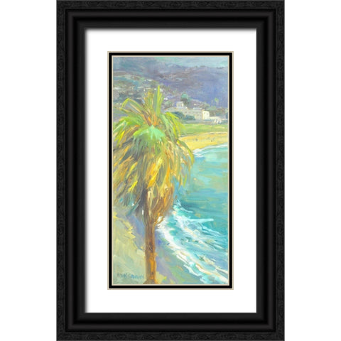 Palm Sway Black Ornate Wood Framed Art Print with Double Matting by Stevens, Allayn