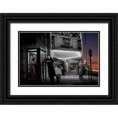 Midnight Black Ornate Wood Framed Art Print with Double Matting by Consani, Chris