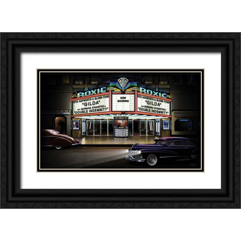 Roxie Picture Black Ornate Wood Framed Art Print with Double Matting by Flint, Helen