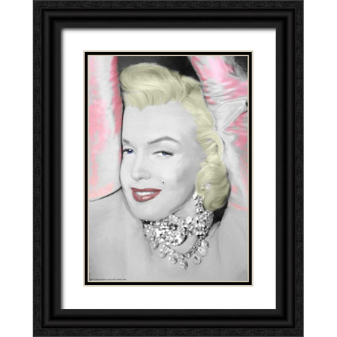 Diamonds are a Girls Best Friend Black Ornate Wood Framed Art Print with Double Matting by Michael, Jerry