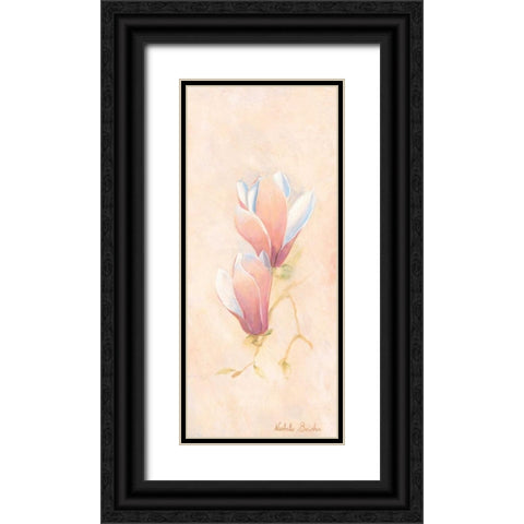 Magnolia 1-3 Black Ornate Wood Framed Art Print with Double Matting by Boucher, Nathalie