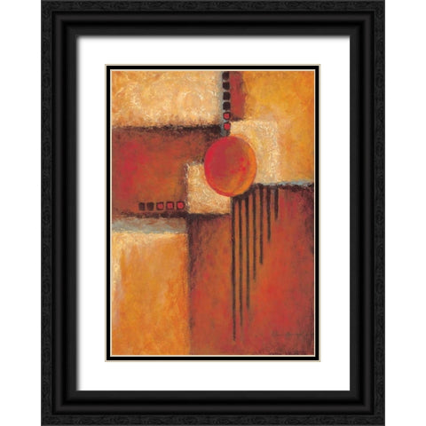 Orange II Black Ornate Wood Framed Art Print with Double Matting by Kaufman, Judy
