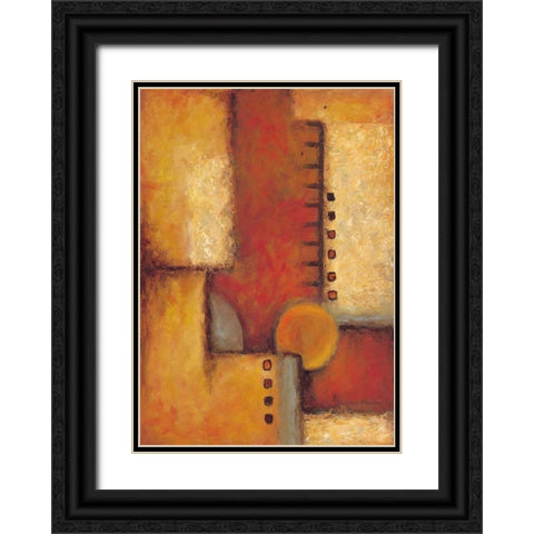 Orange III Black Ornate Wood Framed Art Print with Double Matting by Kaufman, Judy