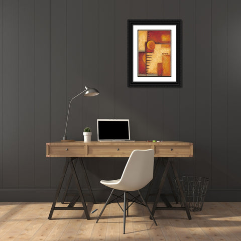 Orange IV Black Ornate Wood Framed Art Print with Double Matting by Kaufman, Judy