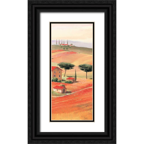 Tuscan Vilage VI Black Ornate Wood Framed Art Print with Double Matting by Renee