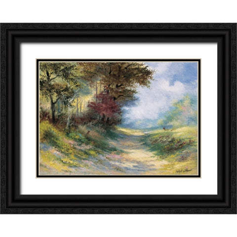 Path to somewhere Black Ornate Wood Framed Art Print with Double Matting by Withaar, Reint