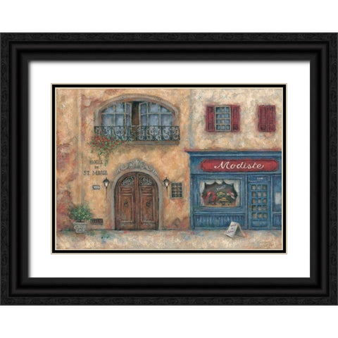 Modiste Black Ornate Wood Framed Art Print with Double Matting by Kaufman, Judy