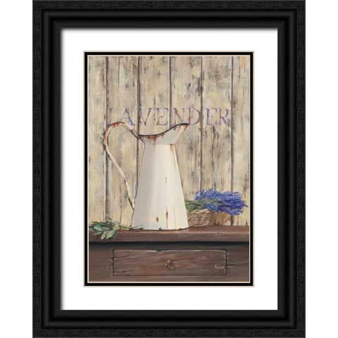 Lavender I Black Ornate Wood Framed Art Print with Double Matting by Renee