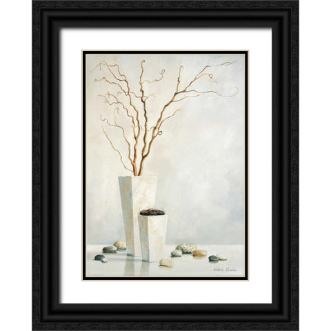 Twigs I Black Ornate Wood Framed Art Print with Double Matting by Boucher, Nathalie