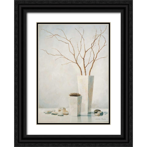 Twigs II Black Ornate Wood Framed Art Print with Double Matting by Boucher, Nathalie