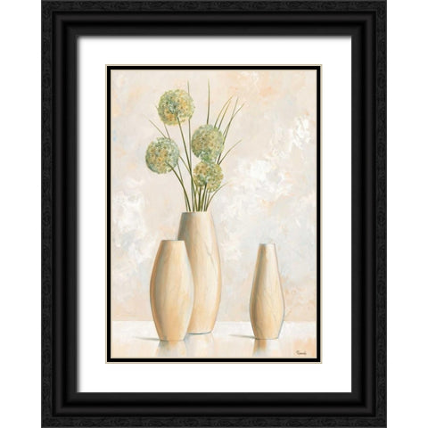 Vases with pastel I Black Ornate Wood Framed Art Print with Double Matting by Renee