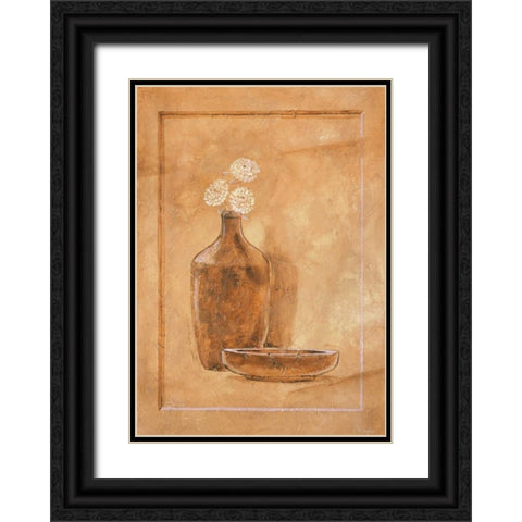 Royal brown II Black Ornate Wood Framed Art Print with Double Matting by Renee