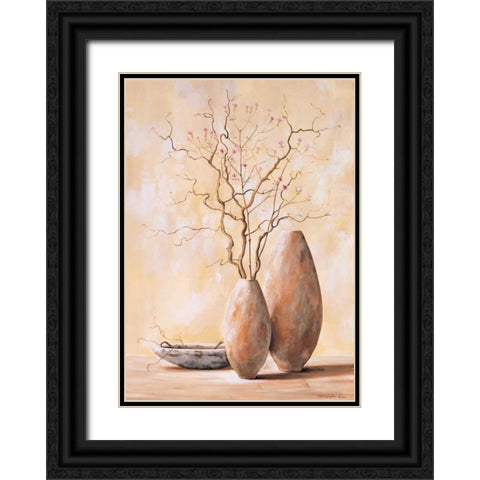Red berries II Black Ornate Wood Framed Art Print with Double Matting by Lien, Christopher