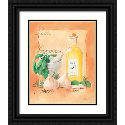 Pesto Genovese Black Ornate Wood Framed Art Print with Double Matting by Jasper