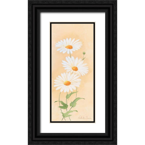 White margarite I Black Ornate Wood Framed Art Print with Double Matting by Boucher, Nathalie