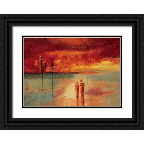 Far away II Black Ornate Wood Framed Art Print with Double Matting by Christiaans, Dien