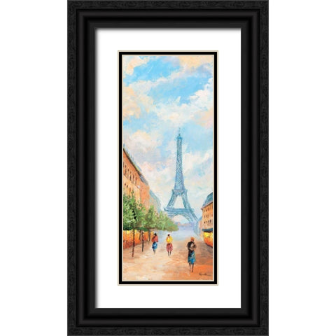 Paris VI Black Ornate Wood Framed Art Print with Double Matting by Renee