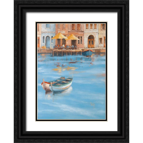 View on water II Black Ornate Wood Framed Art Print with Double Matting by Burgy