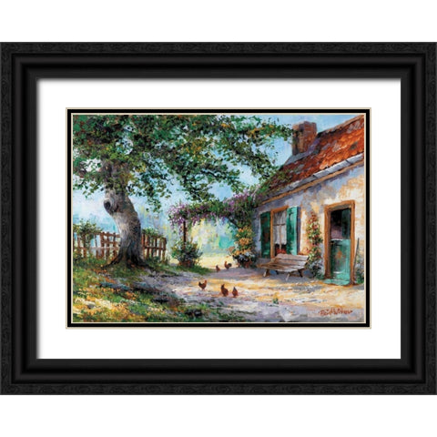 Summer in France Black Ornate Wood Framed Art Print with Double Matting by Withaar, Reint