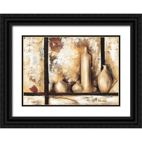 Stillife with vases II Black Ornate Wood Framed Art Print with Double Matting by Florenti, Isa