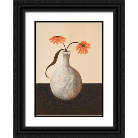 Orange beauty  I Black Ornate Wood Framed Art Print with Double Matting by Hedy