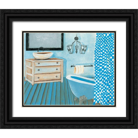 Bath time III Black Ornate Wood Framed Art Print with Double Matting by Hedy