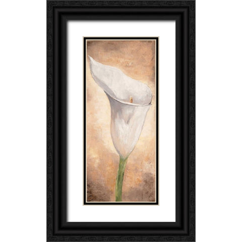 Calla Lilly I Black Ornate Wood Framed Art Print with Double Matting by Lotus, Lenna