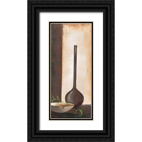 Brown vase I Black Ornate Wood Framed Art Print with Double Matting by Florenti, Isa