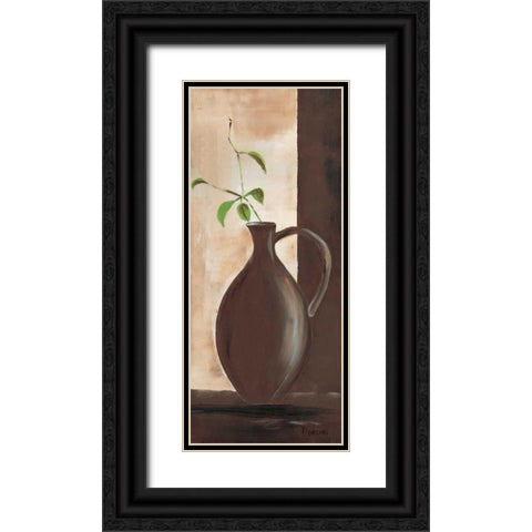 Brown vase III Black Ornate Wood Framed Art Print with Double Matting by Florenti, Isa