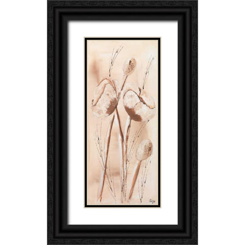 Offwhite III Black Ornate Wood Framed Art Print with Double Matting by Leny