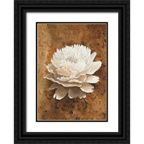 Single flower II Black Ornate Wood Framed Art Print with Double Matting by Maas, Isa