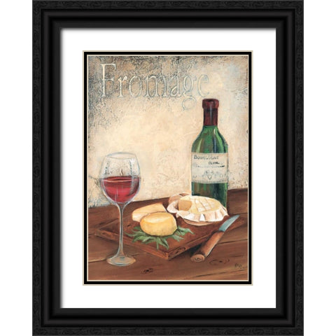 Fromage Black Ornate Wood Framed Art Print with Double Matting by Hedy
