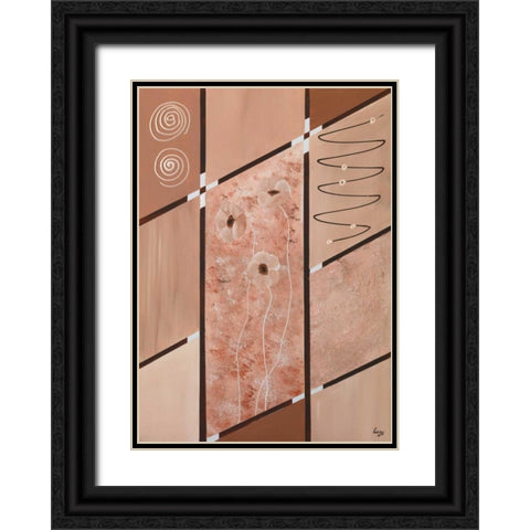 Mix I Black Ornate Wood Framed Art Print with Double Matting by Leny