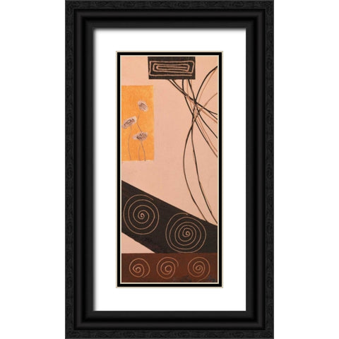 Ringlets II Black Ornate Wood Framed Art Print with Double Matting by Leny