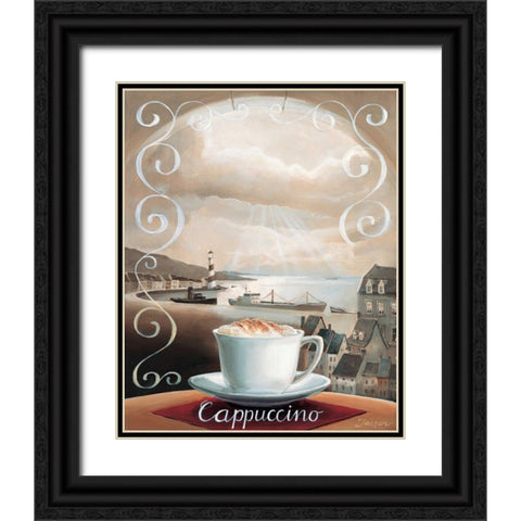 Cappuccino Black Ornate Wood Framed Art Print with Double Matting by Jasper