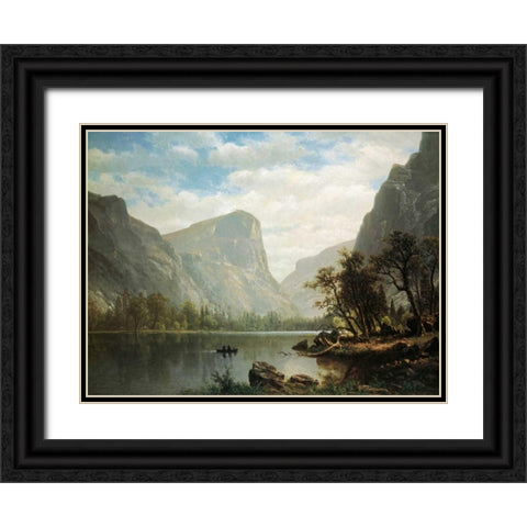 Mirror Lake, Yosemite Valley Black Ornate Wood Framed Art Print with Double Matting by Bierstadt, Albert