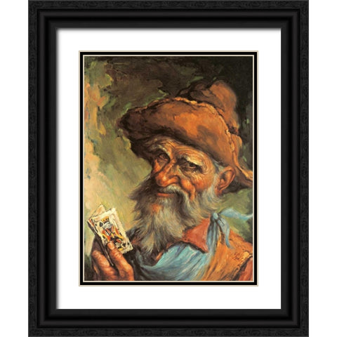 A Good Hand Black Ornate Wood Framed Art Print with Double Matting by Szabo, Endre