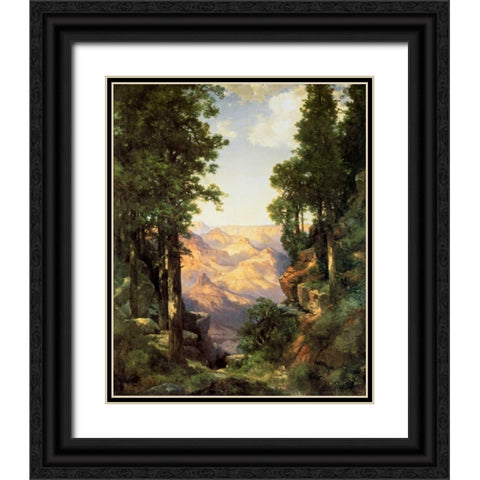 The Grand Canyon 1919 Black Ornate Wood Framed Art Print with Double Matting by Moran, Thomas
